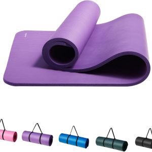ベーシック ヨガマット キャリーストラップ付 トレーニングマット ストレッチマット ピラティスマット